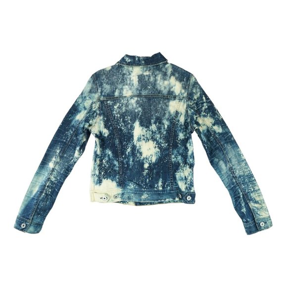 ADRIANO GOLDSCHMIED AG Jean Jacket Womens Medium Splash Bleached Made In USA - Picture 2 of 7